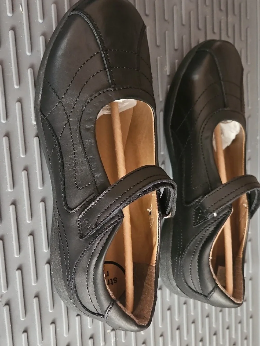 NEW (NWT) Stride Rite Girls Black Mary Janes 5.5 Extra Wide